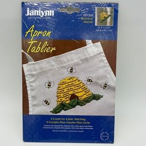 Vintage Janlynn Cross Stitch Apron